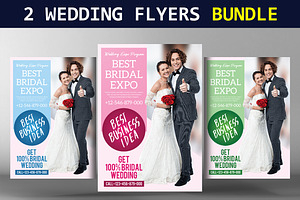 2 Wedding Flyers Bundle, a Flyer Template by graphicforest