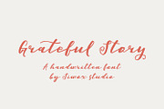 Grateful Story - a handwritten font, a Handwritten Font by Siwox Studios (Thumbnail 1 of 9)