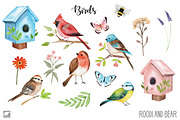 Watercolor Birds, an Illustration by Roodi and Bear (Thumbnail 2 of 2)