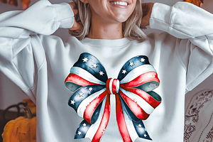 A Watercolor Illustration Patriotic, a Seasonal Illustration by Printable Design Store