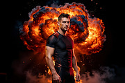 Athlete Inferno AI Digital Backdrops, a Background Graphic by 3Motional (Thumbnail 13 of 15)
