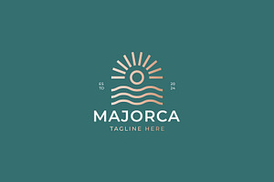 Beach Summer Logo Vintage Gold, a Branding & Logo Template by Signatoro