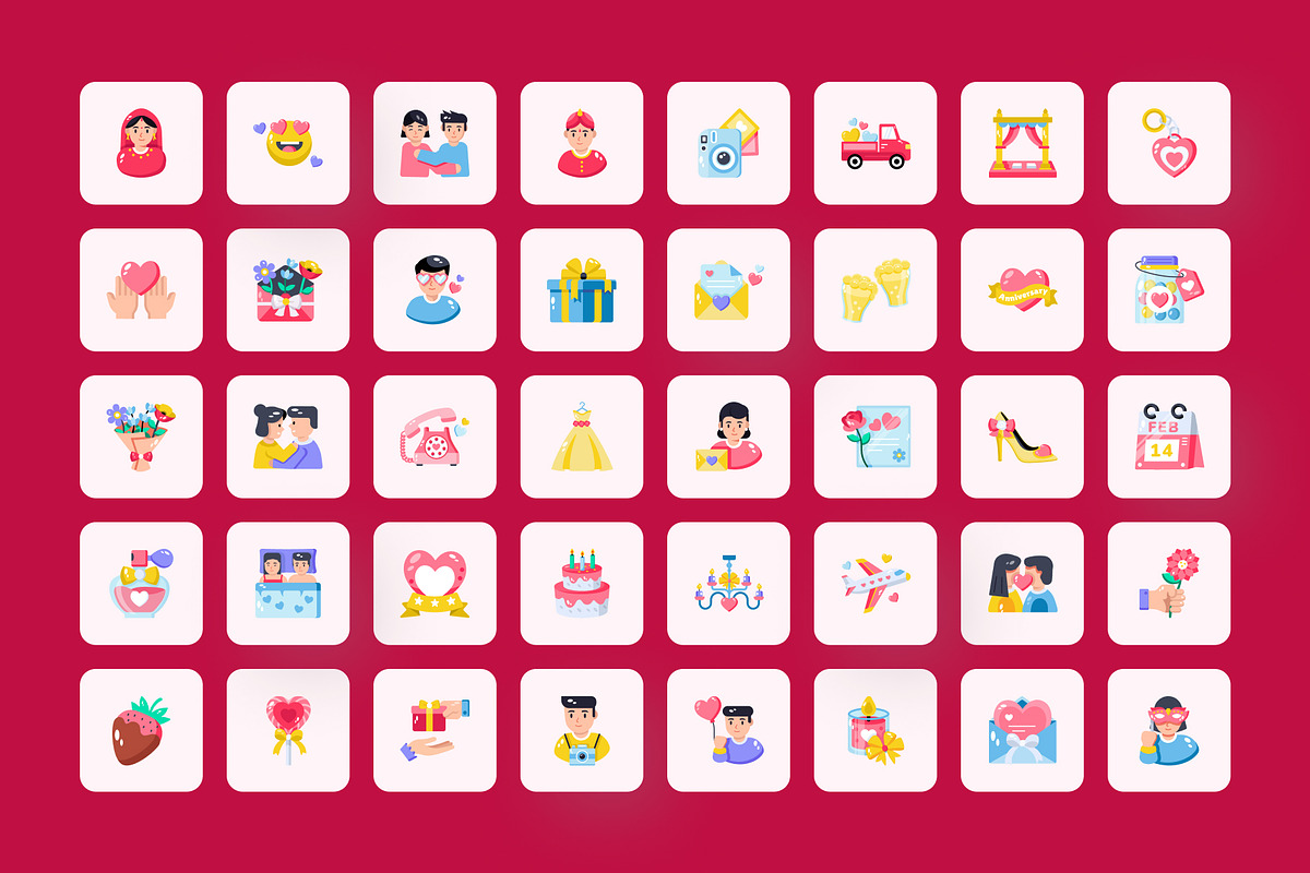 Valentine Day Icons Bundle, a Duotone Icon by Prosymbols (Photo 5 of 9)
