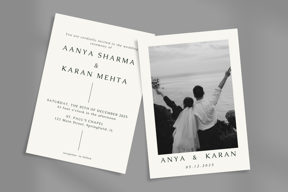 Elegant Minimalist Wedding Invitatio, a Templates & Theme by Elegant_Studio44 (Photo 2 of 4)