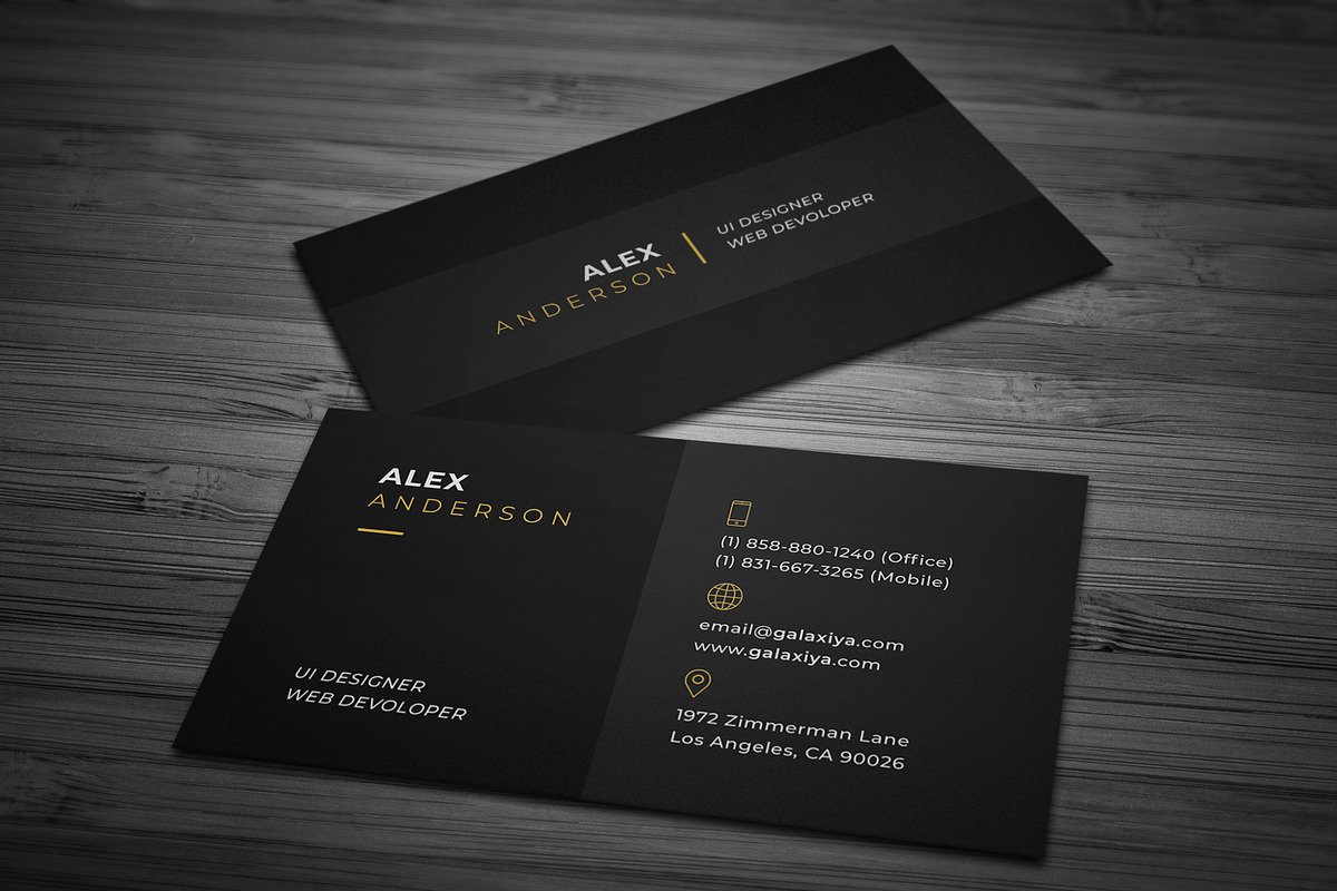 Minimal Individual Business Card, a Business Card Template by Galaxiya (Photo 5 of 8)