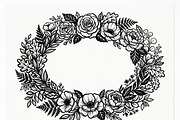 50 Elegant Floral Oval Mirror Frame, a Decorative Illustration by Amazin_art (Thumbnail 30 of 40)