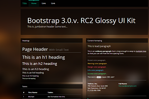 Bootstrap 3.0.! Theme GlossyFlat