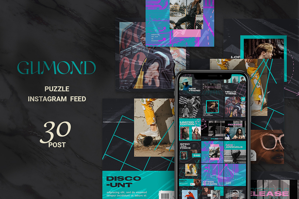 Gumond Puzzle Instagram Feed, a Social Media Template by Azruca (Photo 1 of 6)