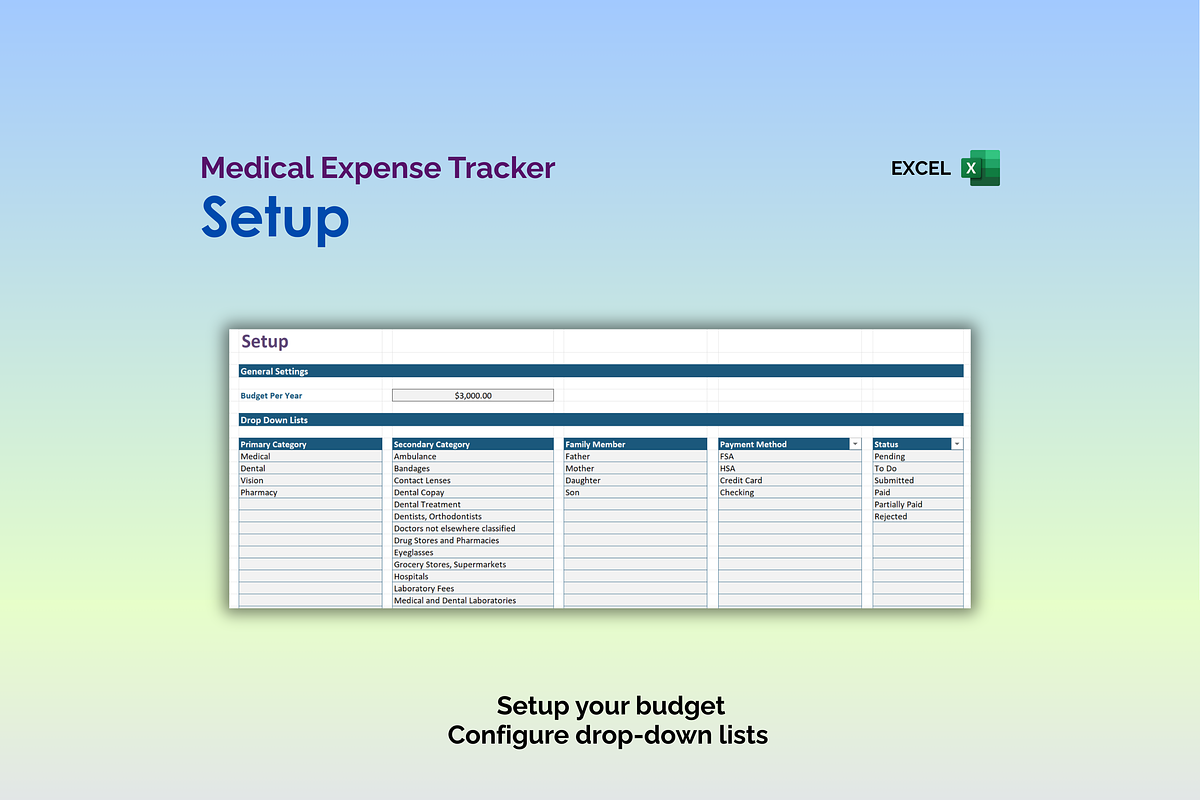 Medical Expense Tracker - Excel preview 4