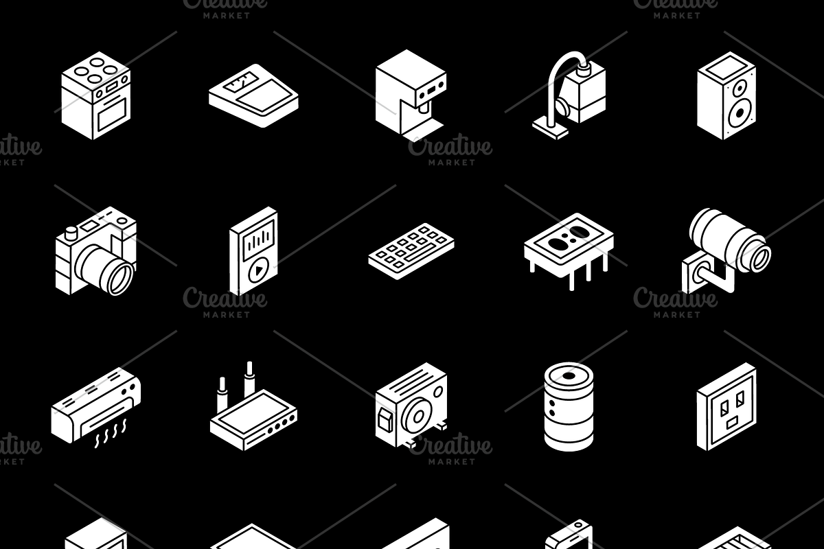 Multimedia and Appliances Icons, an Icon by Brickclay (Photo 7 of 15)