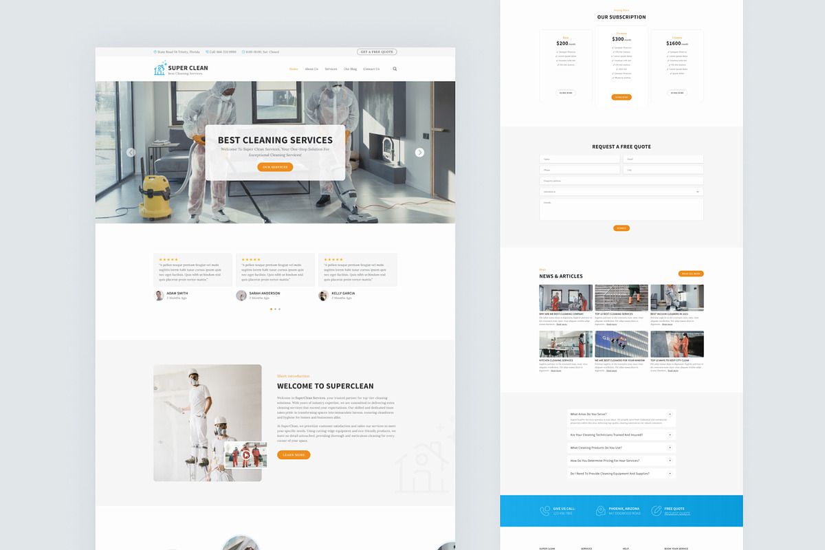 SuperClean - Cleaning HTML Template, a HTML Template by TemplatesJungle (Photo 1 of 2)