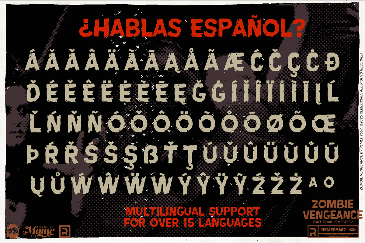 Zombie Vengeance, a Sans Serif Font by Remedy667 (Photo 7 of 11)