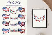 4th of July Clipart Bundle PNG, a Seasonal Illustration by Anna Design Studio (Thumbnail 7 of 11)