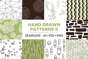 100 Hand Drawn Patterns Bundle