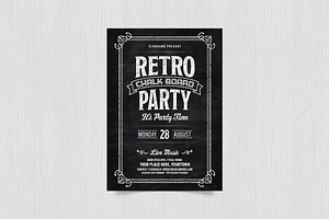 Retro Chalkboard Flyer, a Print Template by DesignWorkz