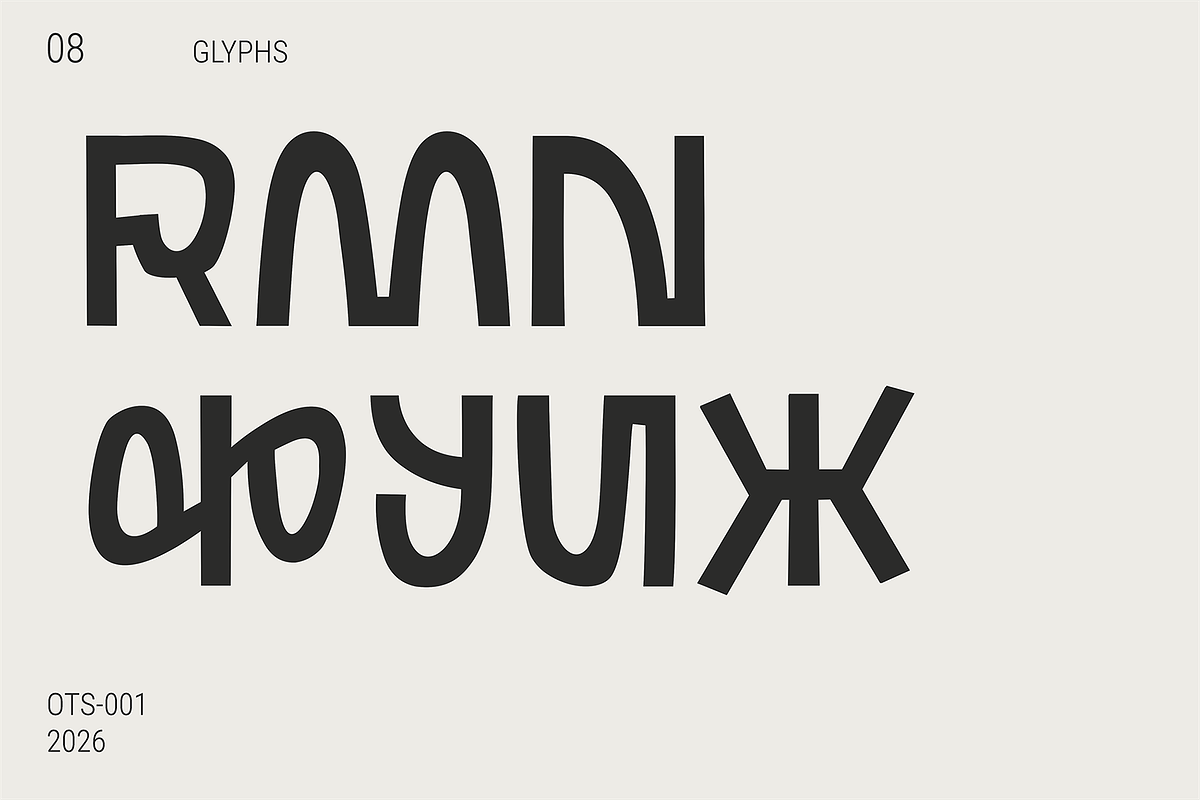 Mutograph Futuristic Display Font, a Sans Serif Font by Oktyabr (Photo 8 of 13)