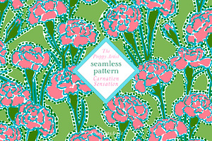 Preppy Floral Seamless Pattern