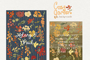 Fall Floral Backgrounds & Overlays, a Decorative Illustration by whiteheartdesign (Thumbnail 2 of 19)