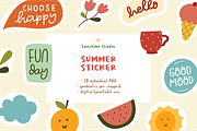 Summer Digital Stiker for Goodnotes, an Illustration by Suntype | Sunshine Std (Thumbnail 1 of 6)