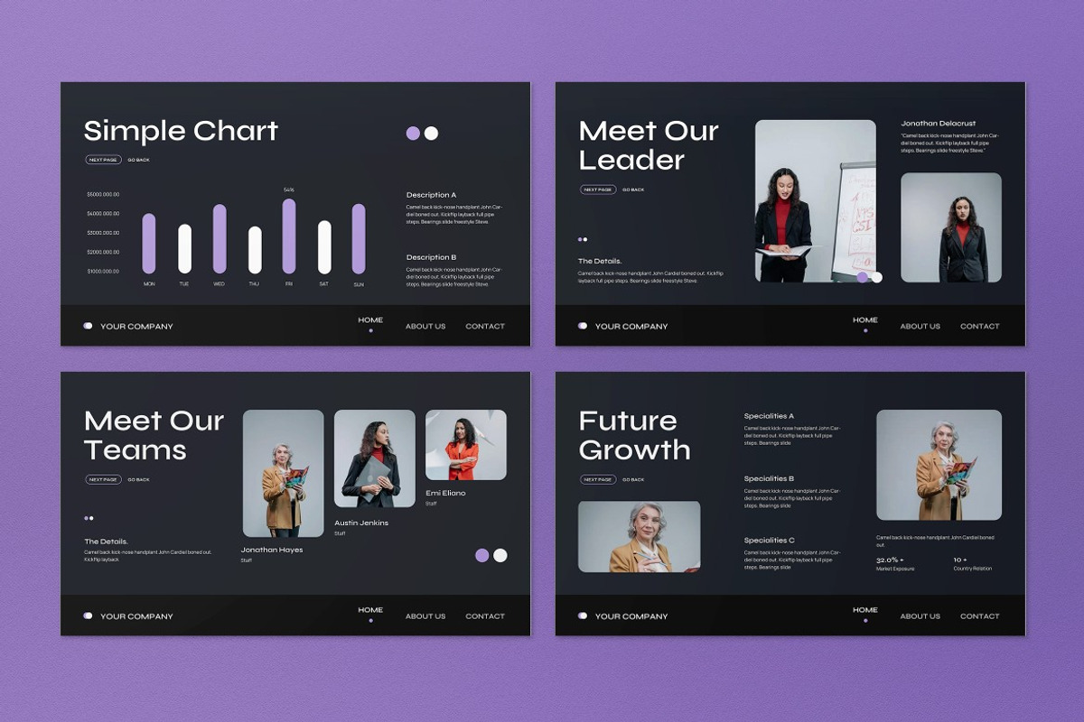 Black Business Strategy Google Slide, a Presentation Template by graphicook (Photo 4 of 5)