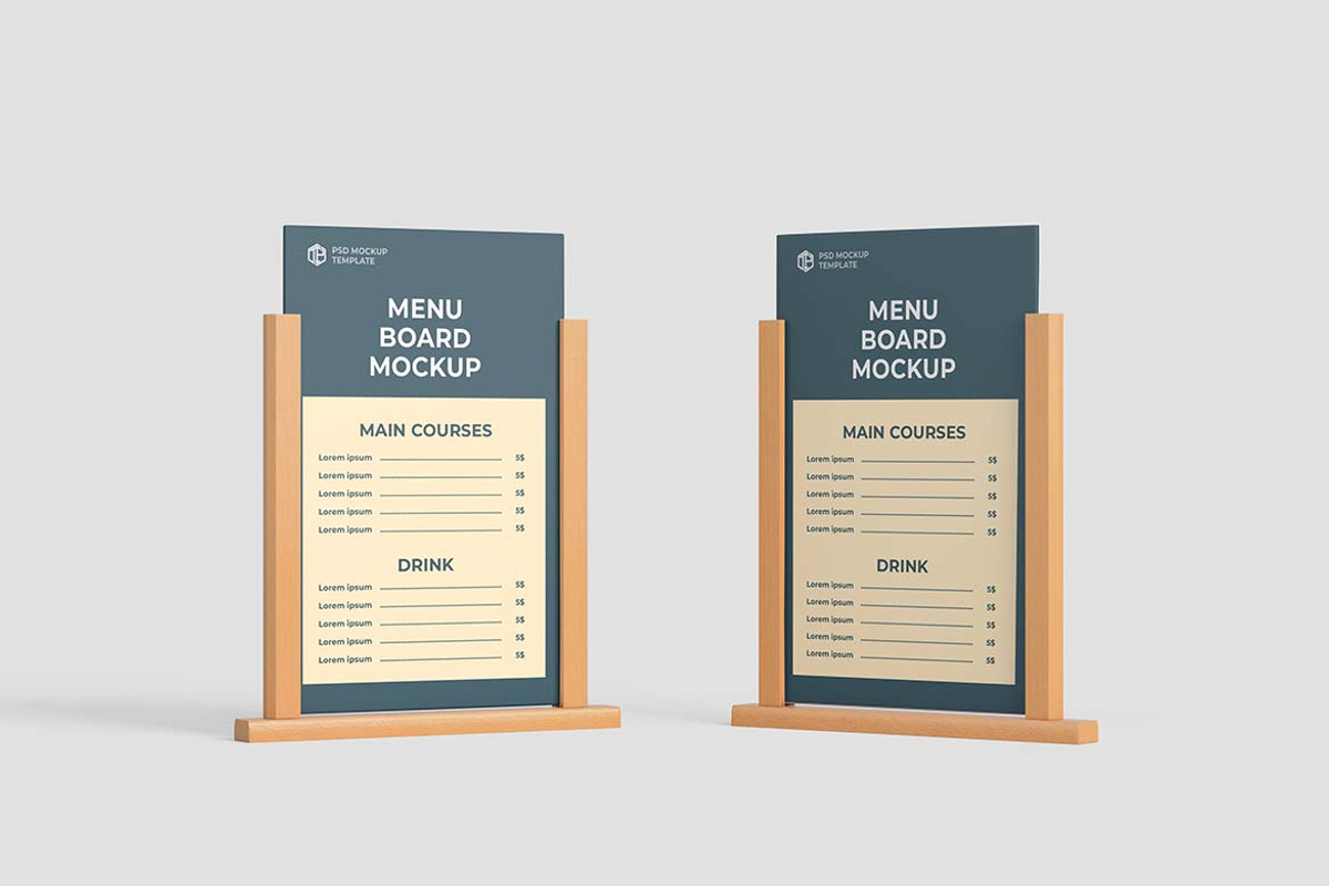 Modern Menu Mockup For Branding, an Advertising Mockup by tiyasprabawa (Photo 4 of 5)