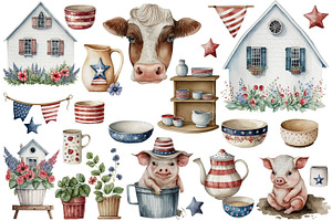 4th Of July Patriotic Farmhouse