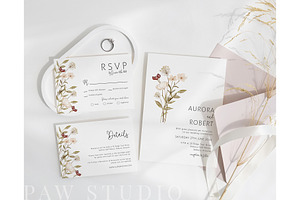 Autumn Wedding Invitation Rustic