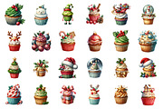 Watercolor Christmas Cupcakes Png, an Illustration by SinaCreation (Thumbnail 2 of 5)