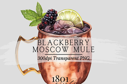 Blackberry Moscow Mule Cocktail