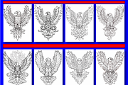American Flag Coloring pages Vol 01, an Animal Illustration by Coco Bloom (Thumbnail 3 of 4)