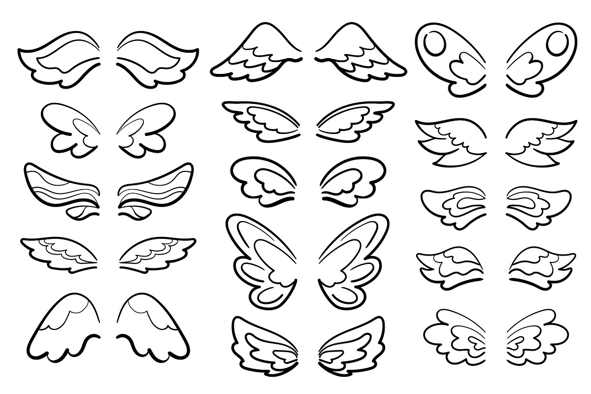 Angel Wings SVG PNG Vector Clipart, a Decorative Illustration by RabbitAndPencil (Photo 2 of 5)