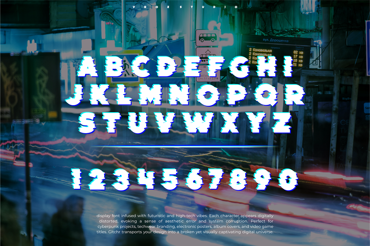 NEOGLITCH - Glitch Typeface font, a Font by Vroz Studio (Photo 6 of 6)