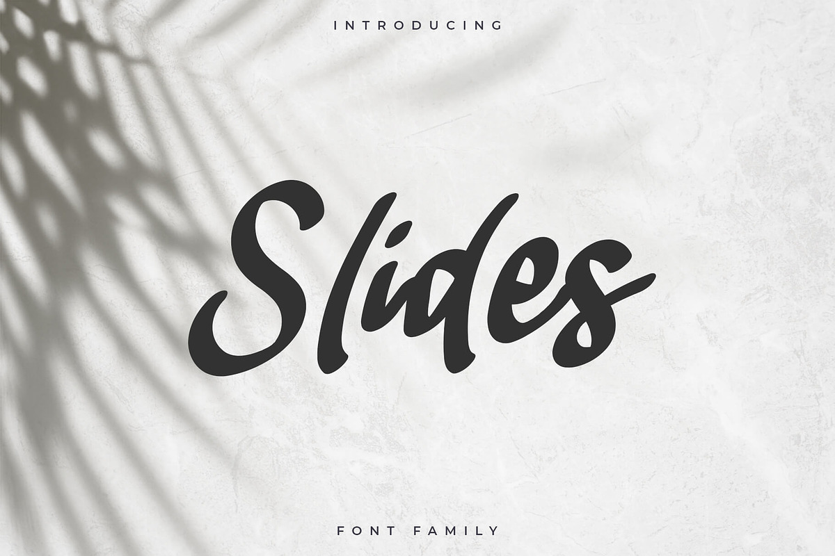 Slides Font Family - Script, a Script Font by RC graphics (Photo 1 of 6)