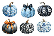 Watercolor Pumpkin Clipart, an Illustration by Designworld (Thumbnail 2 of 5)