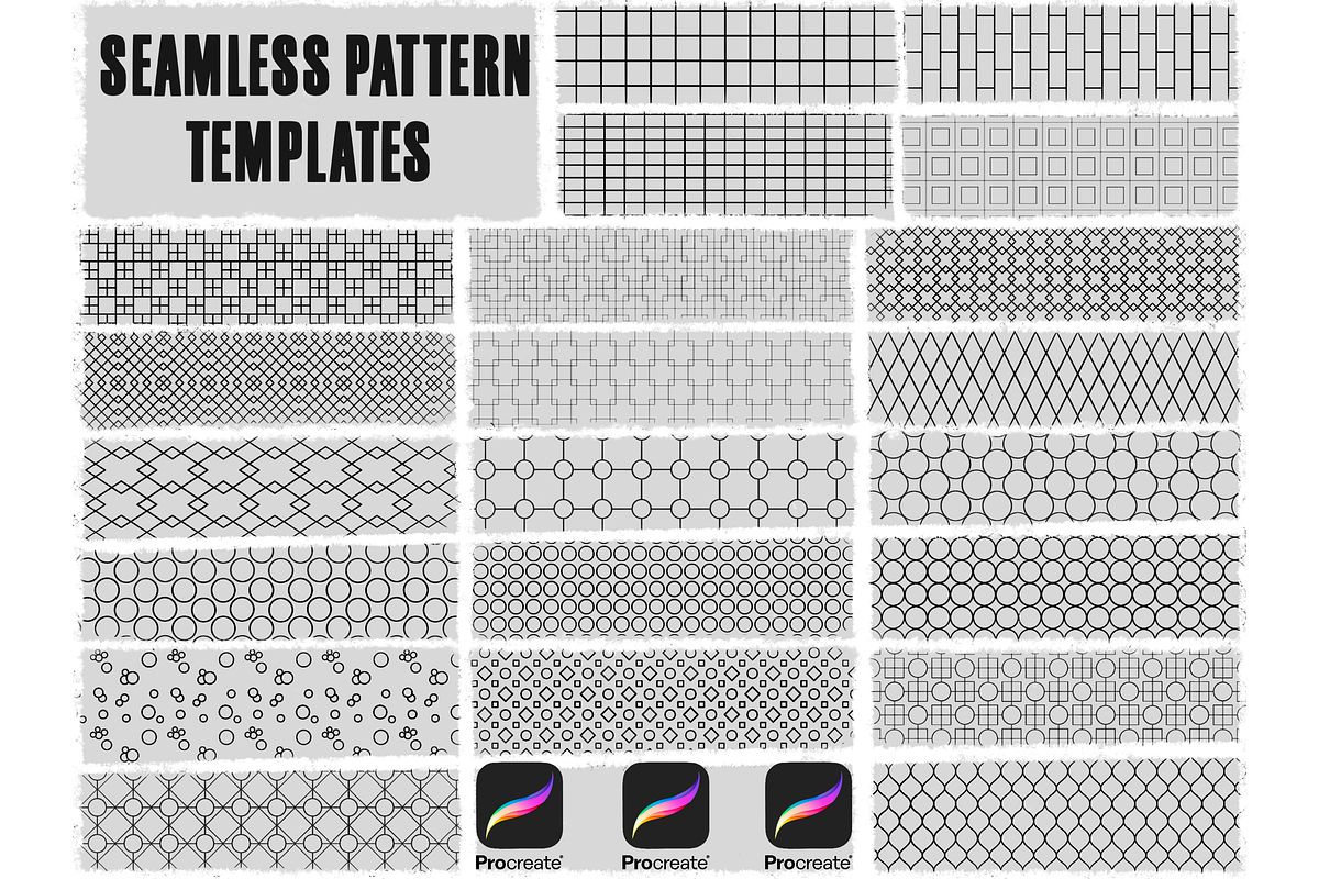 Pattern Builder Template Procreate, a Brush Add-On by TheWhiteCatLab (Photo 5 of 8)