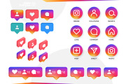 Instagram Icons Bundle, a Social Media Template by karnofff (Thumbnail 5 of 14)