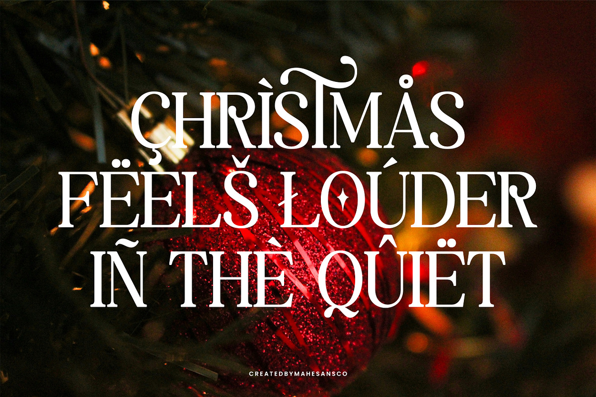 Christmas – Elegant Holiday Serif, a Serif Font by Mahesans Co (Photo 9 of 10)