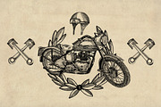Vintage British Motorcycle Drawings, an Illustration by Doggy Days (Thumbnail 7 of 8)