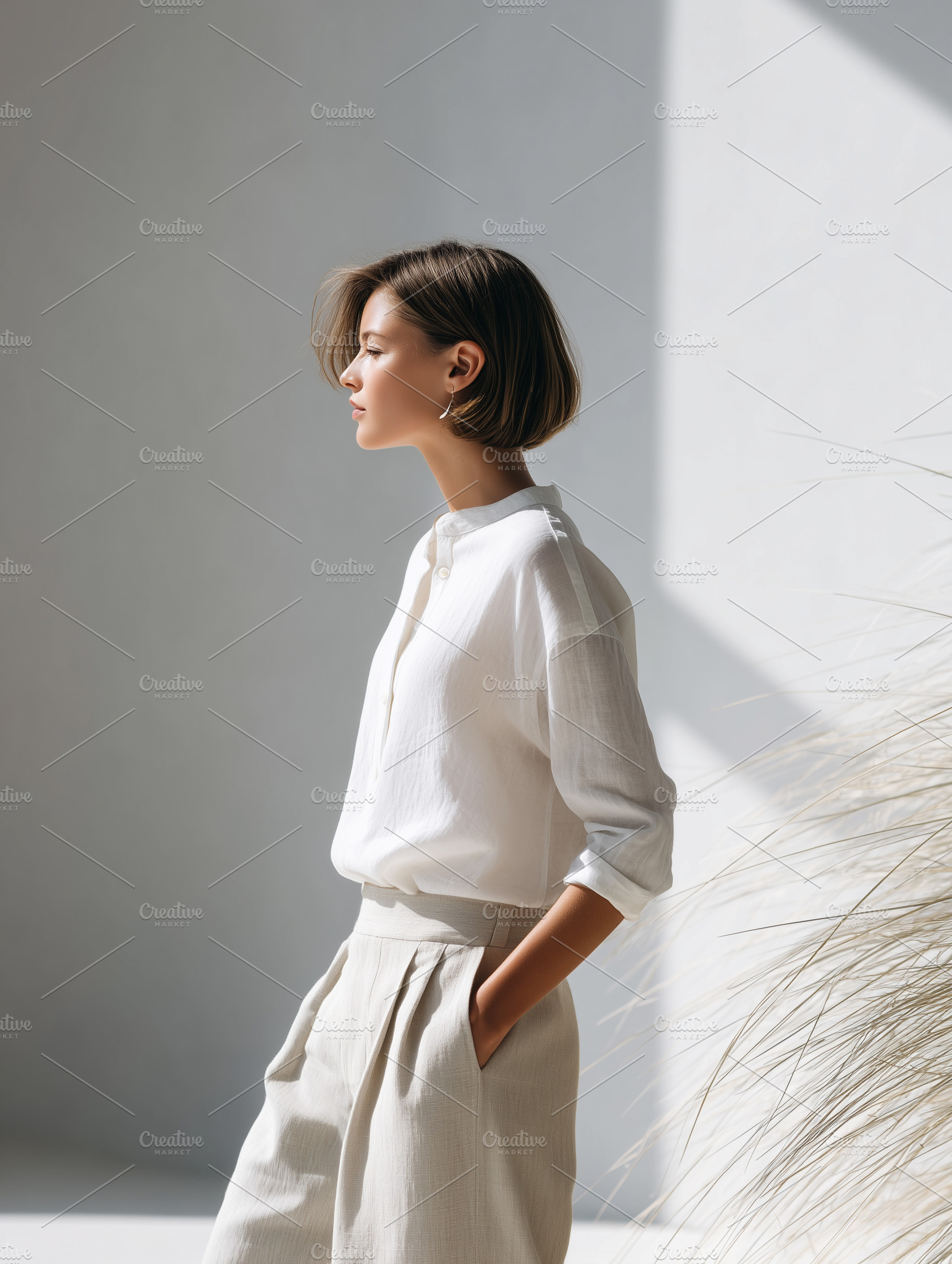 Minimalist portrait of an elegant, a Beauty & Fashion Photo by MistyDay