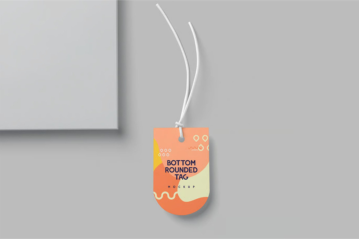 Side Oval Shape Tag Mockups, an Advertising Mockup by megostudi0 (Photo 6 of 7)