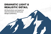 9 hand drawn vector mountains logos, an Object Illustration by Kick Wheel Goods (Thumbnail 3 of 8)
