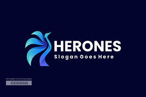 Heron Gradient Logo, a Branding & Logo Template by ivan_artnivora