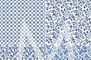 Blue Toile de Jouy Pattern Paper Set, a Pattern Graphic by Maishop (Thumbnail 7 of 15)