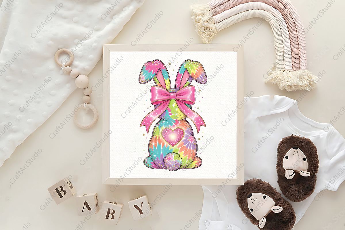 Brushstroke Easter Png, Easter Bow, an Illustration by CraftArtStudio (Photo 4 of 4)
