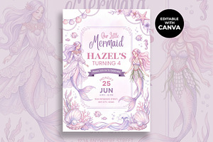 Mermaid Birthday Invitation