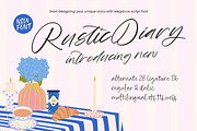Rustic Diary Elegant Script Font, a Script Font by stylishtype.co (Thumbnail 1 of 20)