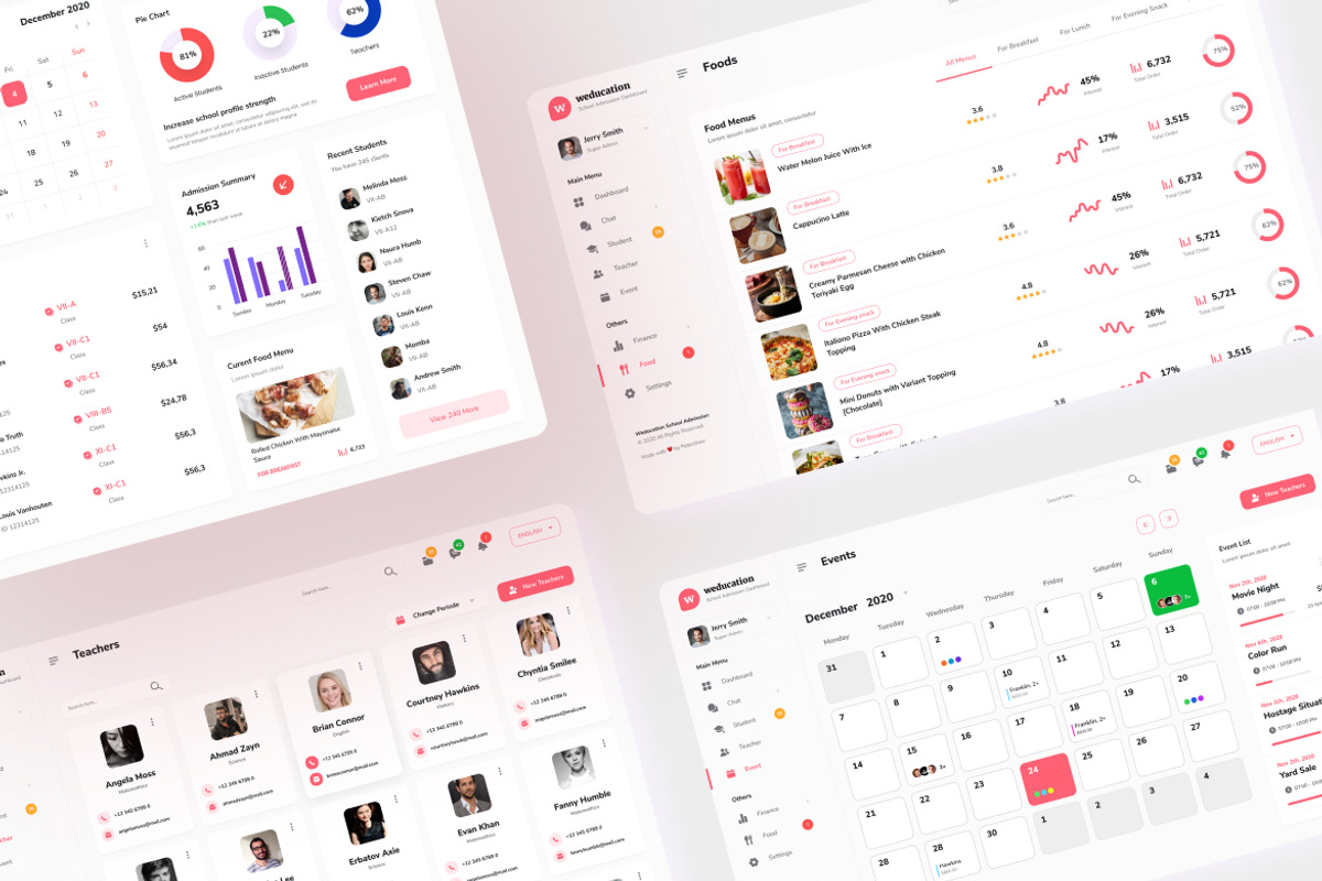 Weducation - School Admission Admin, an UI Kit Template by peterdraw (Photo 4 of 8)