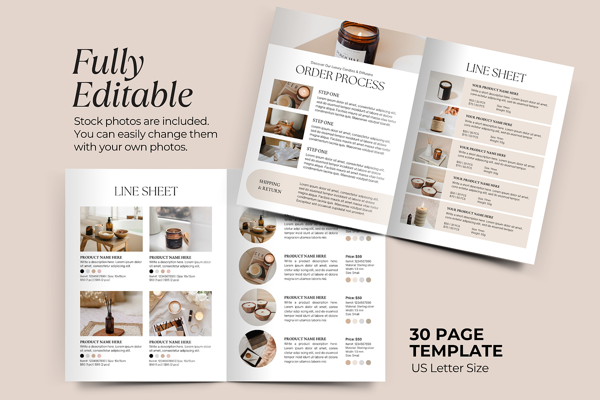Product Catalog, Line Sheet Template, a Brochure Template by ShopRShop (Photo 3 of 10)