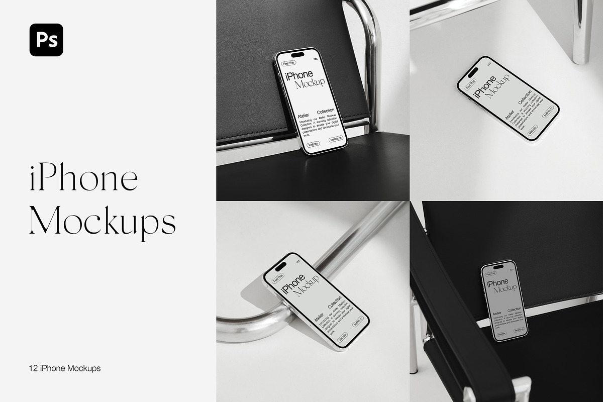 iPhone 14 Pro Mockups, an iPhone Mockup by Feel This (Photo 1 of 7)