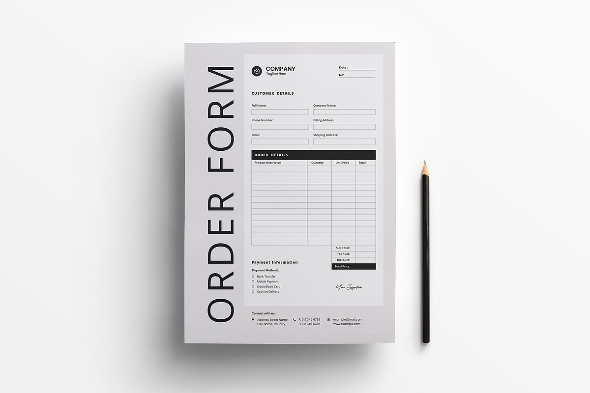 Corporate Order Form Design, a Flyer Template by afsar.hossain (Photo 2 of 2)